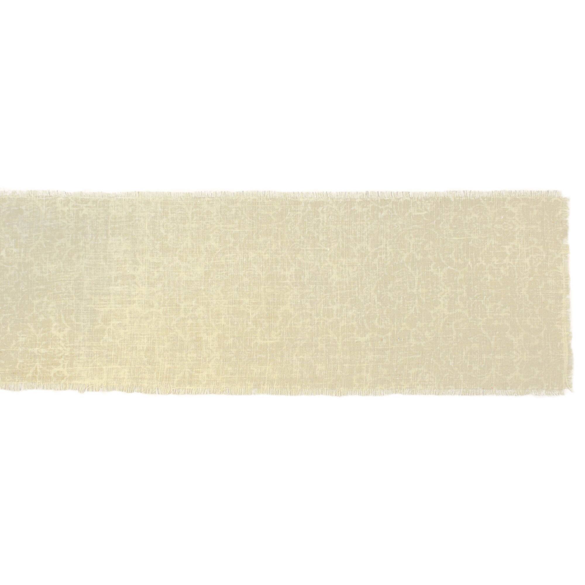 14 in. x 72 in. Gold Damask Print Jute Table Runner 14 in. x 72 in. Gold Damask Print Jute Table Runner